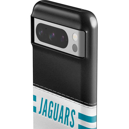 NFL Jacksonville Jaguars White Striped Google Pixel 8 Pro Impact Case